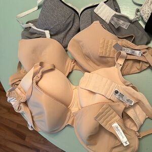 Set of 4 motherhood maternity nursing bras.